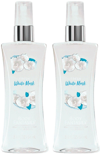 바디판타지 프레시 화이트 머스크 프래그런스 바디 스프레이, 94ml, 2개
