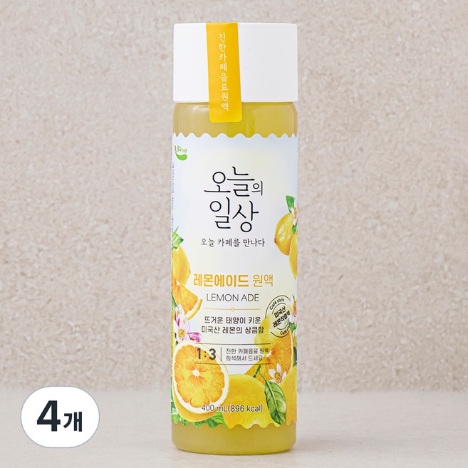 오늘의일상 레몬에이드 원액, 400ml, 4개