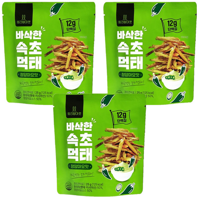 씨리얼마켓 속초 먹태 청양마요맛, 25g, 3개