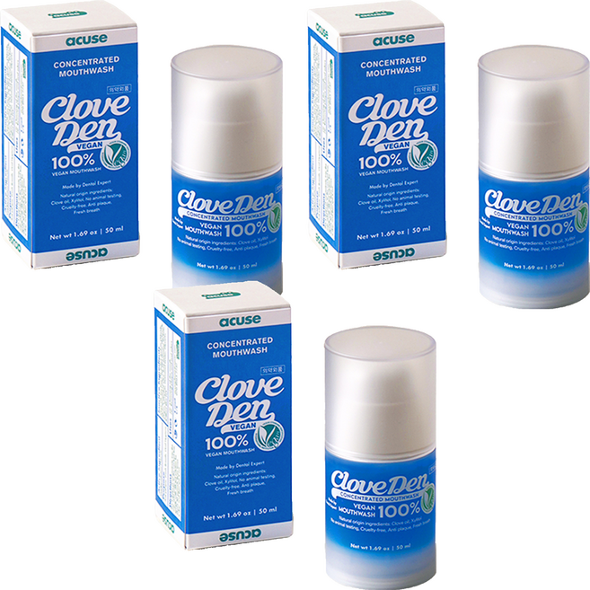 클로브덴 비건 100배 고농축 가글 50ml, 3개