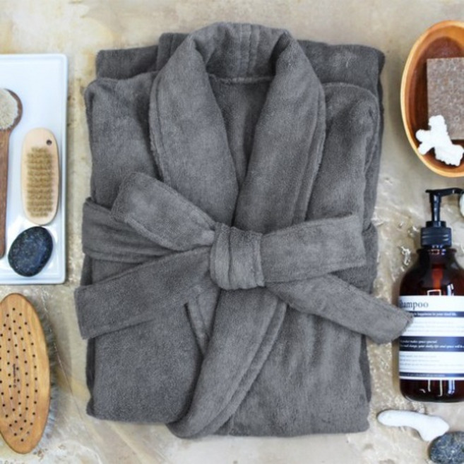 소프트터치 30수 프리미엄 호텔 목욕가운 FREE, 차콜, 1개