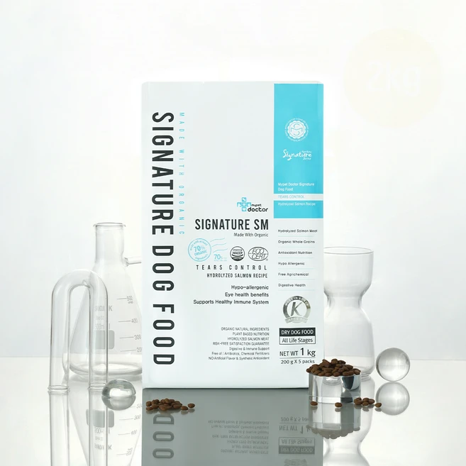 마이펫닥터 강아지 시그니처 유기농 기능성 사료, 눈물개선/눈건강, 1kg, 1개 - 쿠팡