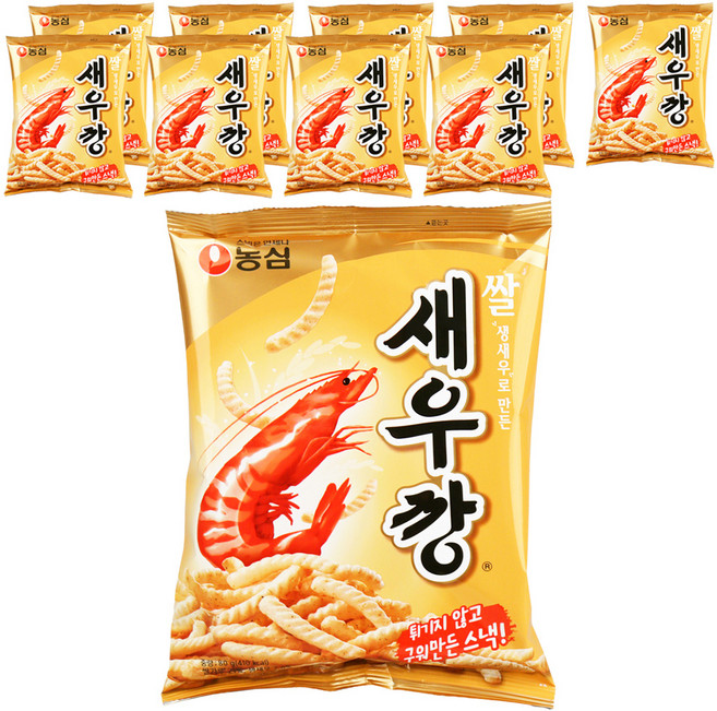 농심 쌀새우깡, 80g, 10개