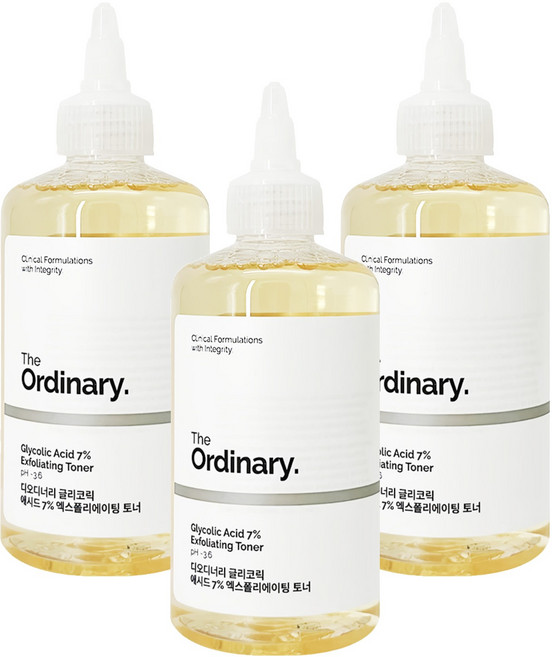 The Ordinary. 甘醇酸化妝水, 240ml, 3瓶