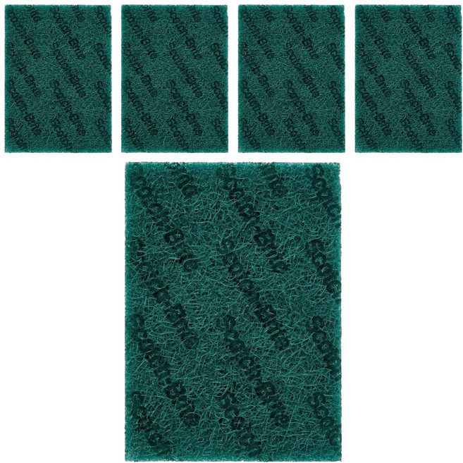 3M Scotch-Brite 百利 多功能菜瓜布 23 x 15cm 綠色, 1包, 5個