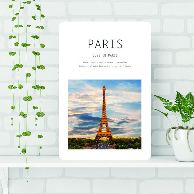 아이캔컴퍼니 국내생산 접이식 액자 테이블 대, 러브인파리