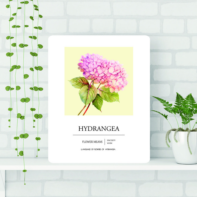 아이캔컴퍼니 국내생산 접이식 액자 테이블 중, 수국