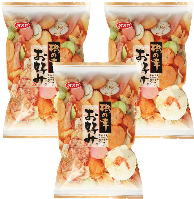 池田屋 磯幸 綜合仙貝, 110g, 3包