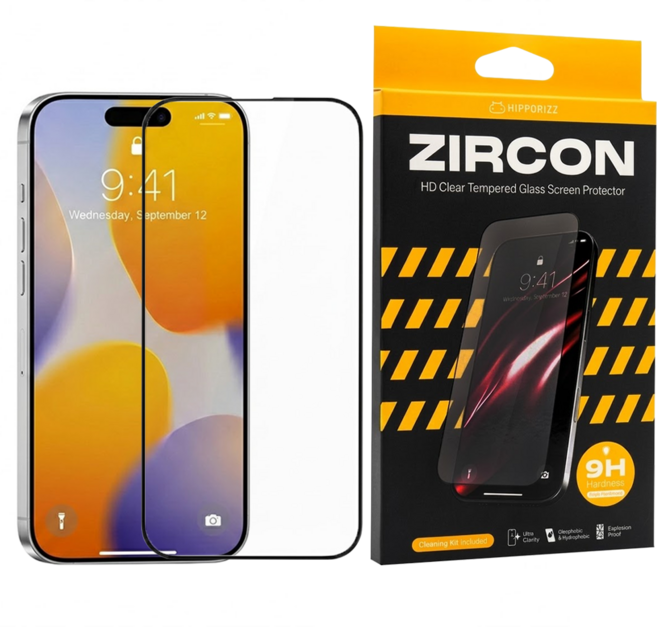 Hipporizz Zircon 高透鋼化玻璃螢幕保護貼, 1個