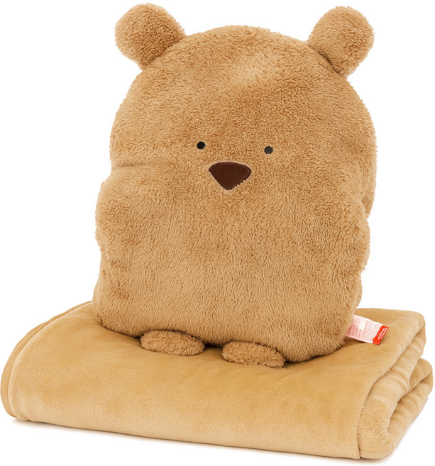 위드리빙 캐릭터 쿠션 + 에어컨 낮잠 이불매트 세트