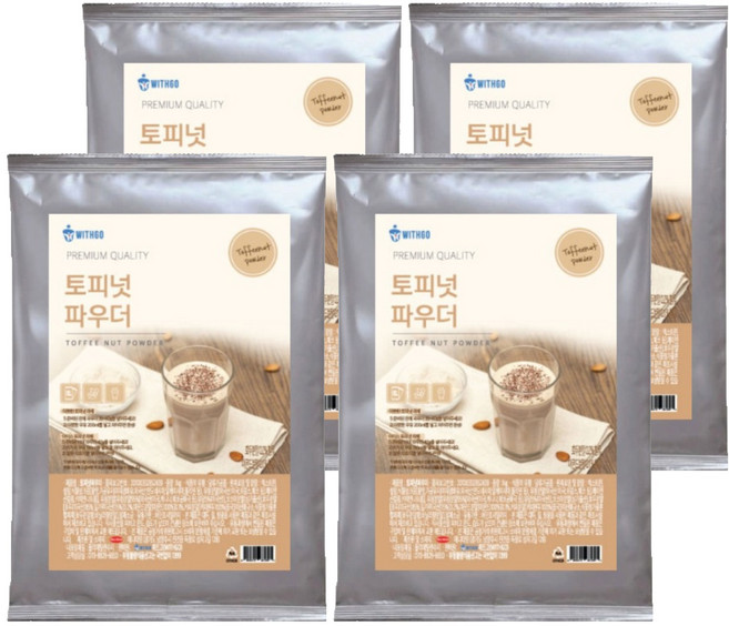 위드고 토피넛 파우더, 1kg, 1개입, 4개, 1kg