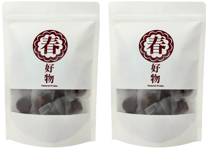 春哥好物 梅子夾蜜桃蜜餞 酸甜可口獨立包裝 台灣優質水果乾, 200g, 2袋