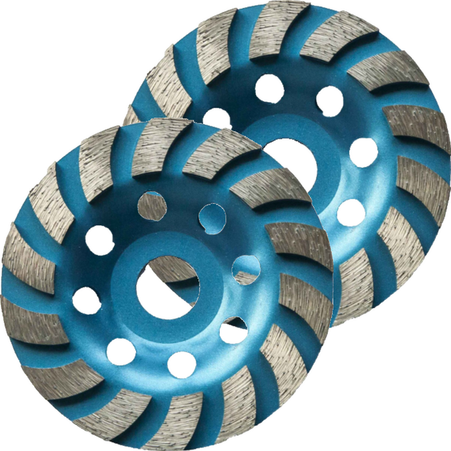 JW 그라인더 다이아몬드 컵 휠 100mm, 2개