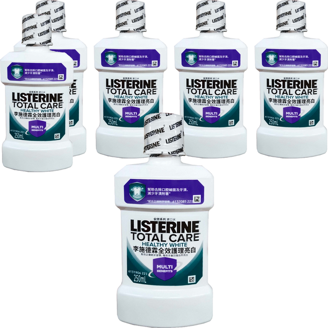 LISTERINE 李施德霖 全效護理亮白漱口水, 250ml, 6瓶