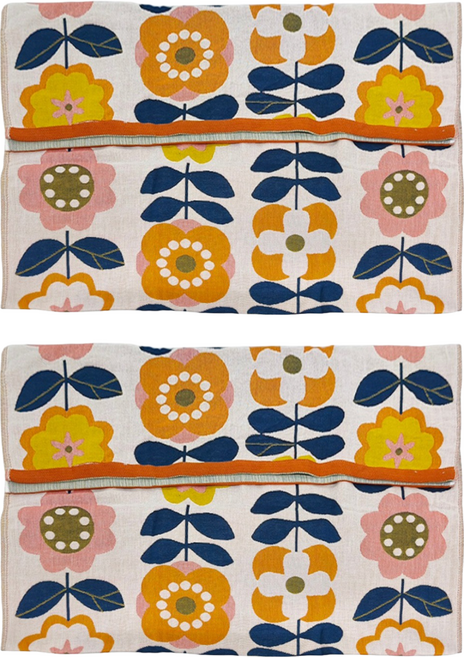 純棉5層紗浴巾 大(140 x 70cm), 花朵 多色, 2條