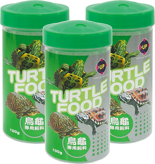 UP AQUA 雅柏 烏龜專用飼料 E-217, 100g, 3罐