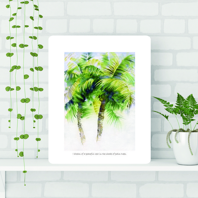 아이캔컴퍼니 국내생산 접이식 액자 테이블 중, 야자수그늘