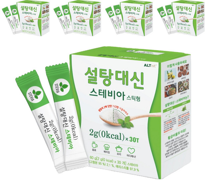 설탕대신 스테비아 스틱형, 60g, 5개