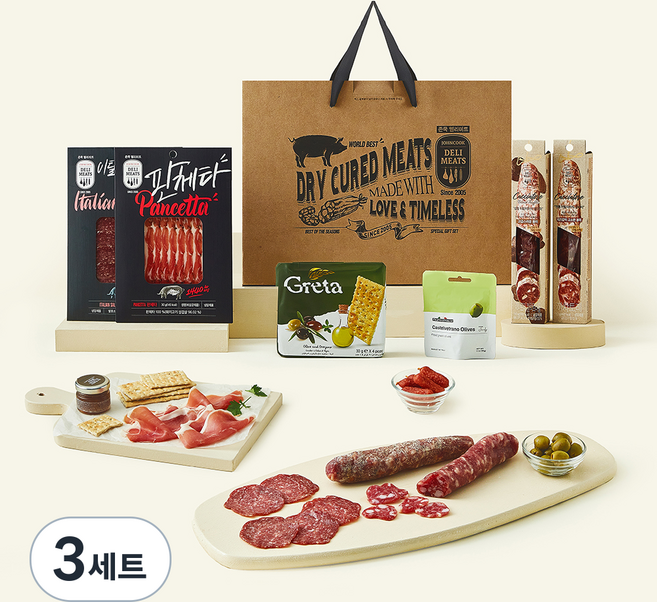 존쿡델리미트 샤퀴테리 세트 728g, 3세트