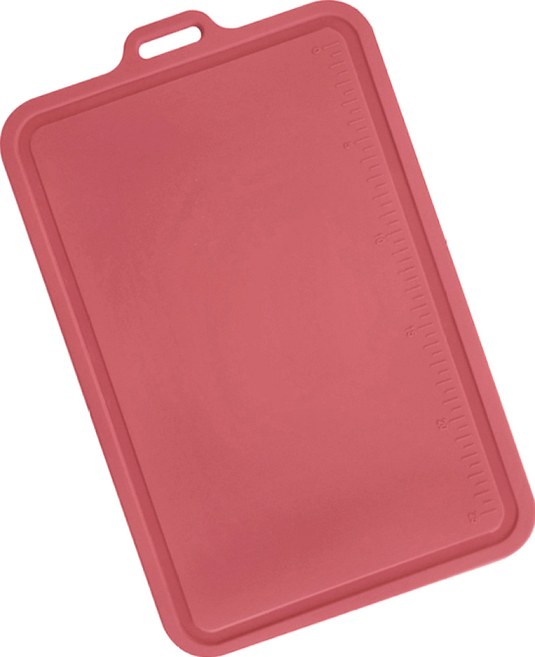 실리콘스토리 국내제조 항균 실리콘 플래티넘 양면 도마, 코랄레드, 1개