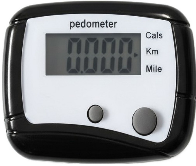 셀리빙 러닝 걷기 디지털 만보기, 블랙, 1개