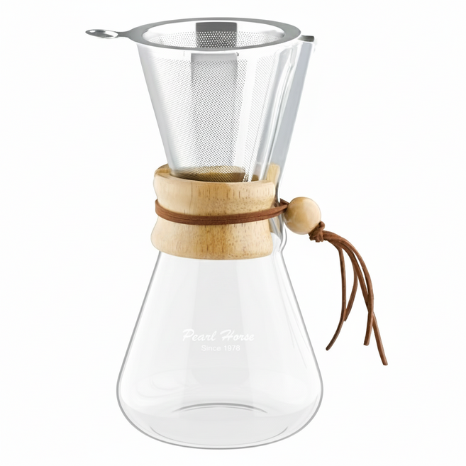 Pearl Horse 寶馬 巴菲特雙層手沖咖啡壺, 雙層手沖咖啡壺, 500ml, 1個