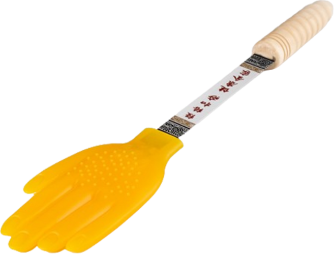 킹스로드 나무 손잡이 손바닥 마사지기, 혼합색상, 1개