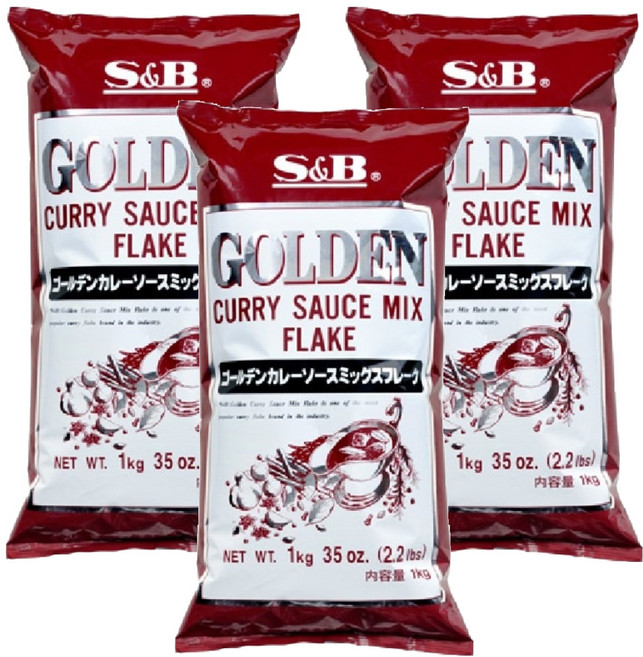 에스앤비 골든카레 분말, 1kg, 3개