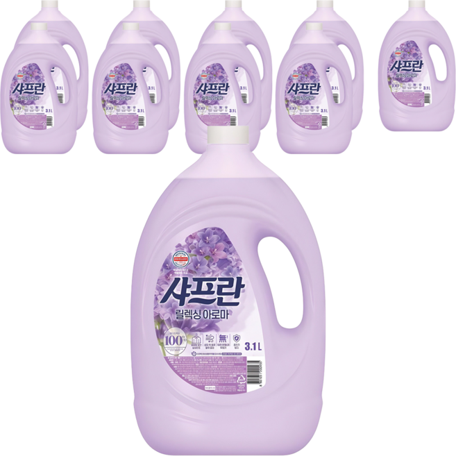 샤프란 플러스 섬유유연제 릴렉싱아로마 본품, 3.1L, 10개