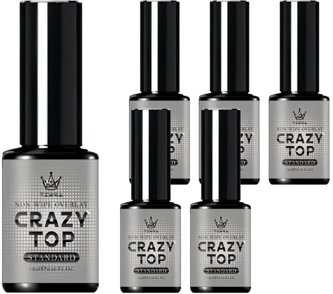 TIARA 논와이프 크레이지 오버레이 탑젤, 스탠다드, 14ml, 6개