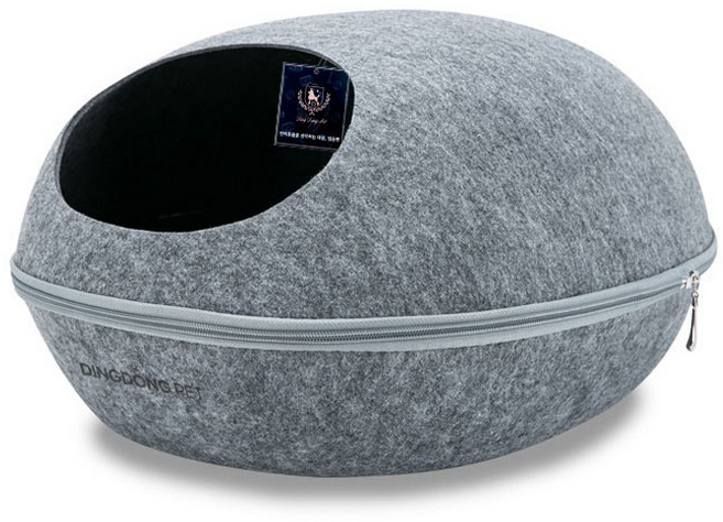 딩동펫 고양이 공룡알 숨숨 하우스, 그레이, 1개