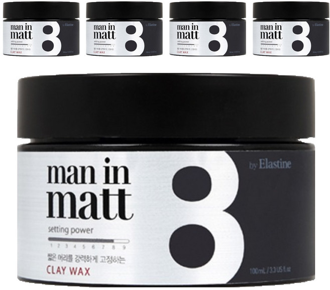 엘라스틴 맨인매트 클레이 헤어왁스, 80g, 5개