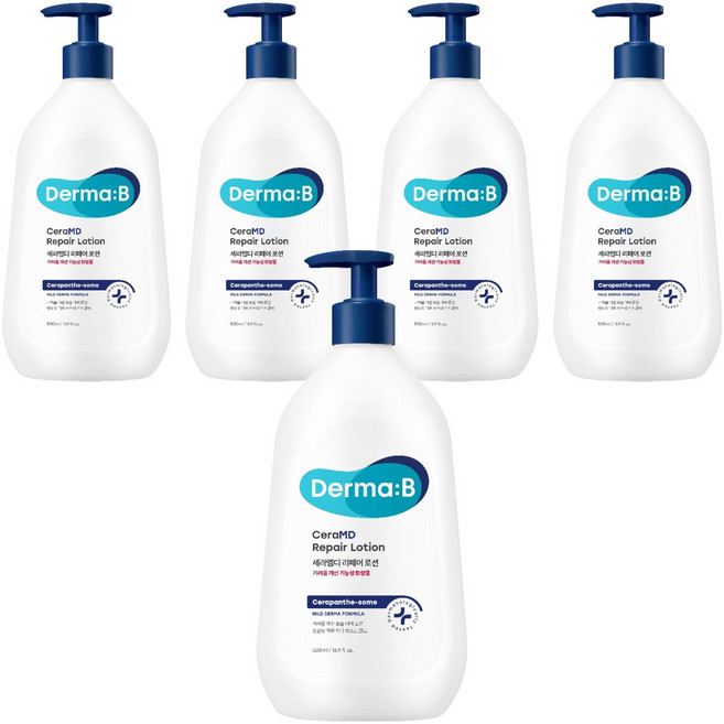 Derma B CeraMD 修護乳液, 500ml, 5個