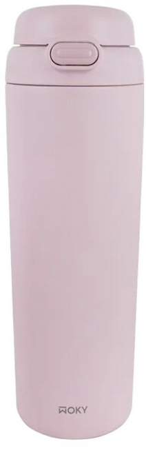 WOKY 沃廚 台灣公司貨 All-P輕芯鈦瓷雙飲保溫瓶, 靄緋粉, 780ml, 1個