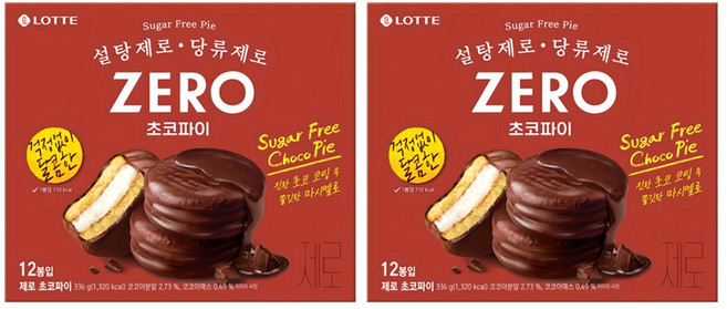 롯데제로 초코파이, 336g, 2개