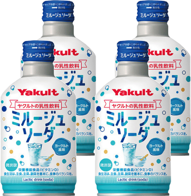 Yakult 養樂多 優格碳酸飲料, 300ml, 4瓶