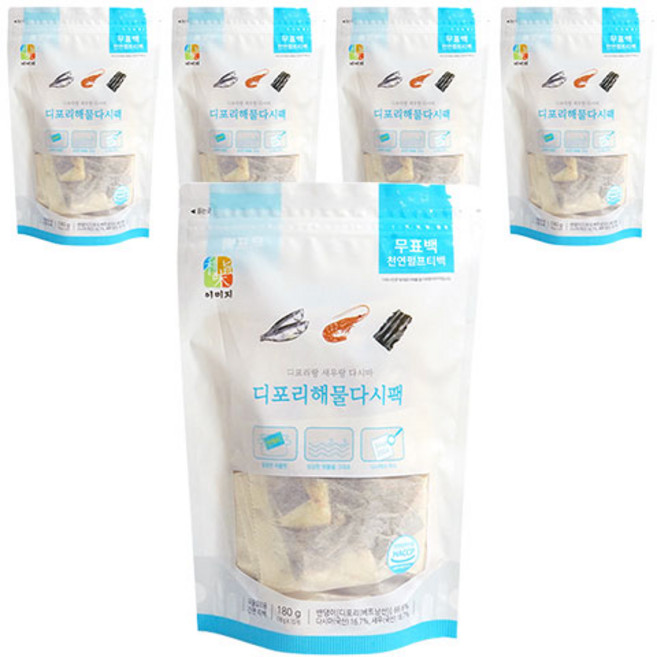 석하 진한 국물용 디포리 해물 다시팩 10p, 180g, 5개