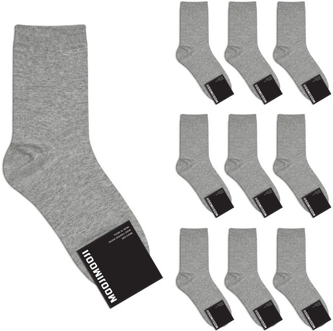 박군 남성용 신사 무지 패션 양말 10족