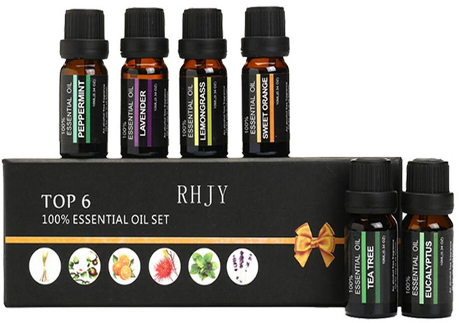 닥터월드 아로마 에센셜오일 6종, LAVENDER+PEPPERMINT+SWEET ORANGE, TEATREE+LEMON GRASS+EUCALYPTUS, 10ml, 1개