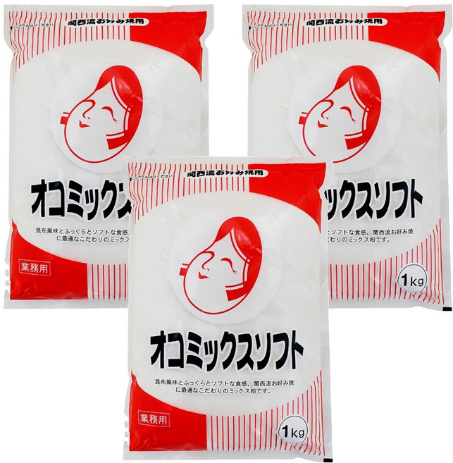 오타후쿠 오코믹스 소프트 파우더, 1kg, 3개