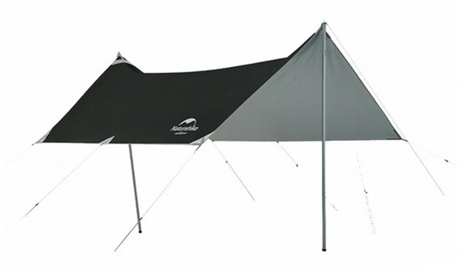 Naturehike 挪客 硬山 多人天幕 六邊形 NH20TM006 5.1kg, 黑