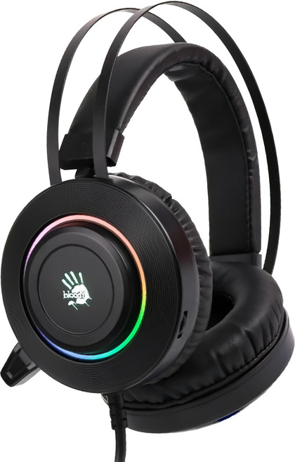 A4TECH 雙飛燕 bloodY 血手幽靈 7.1聲道遊戲耳機, 黑色, G521