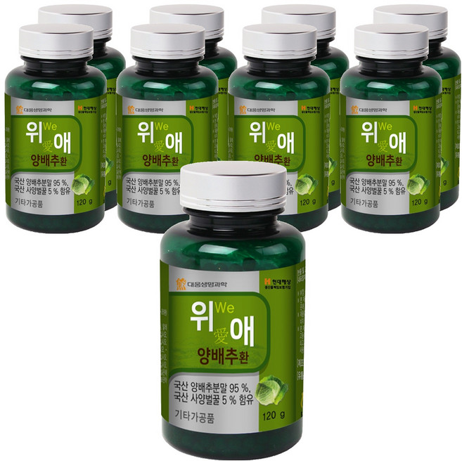 대웅생명과학 위 애 양배추환, 120g, 9개