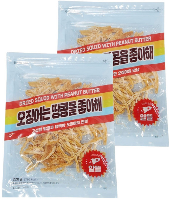 더먹다 오징어는 땅콩을 좋아해, 220g, 2개