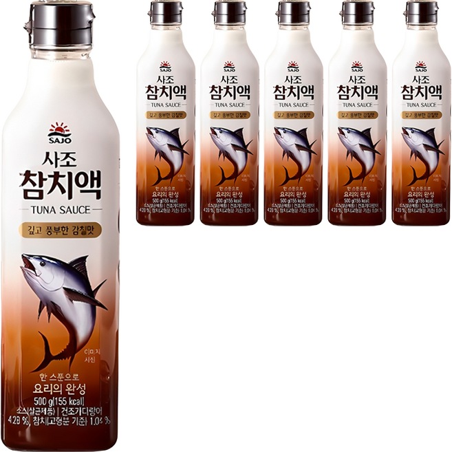 사조 참치액, 500g, 6개