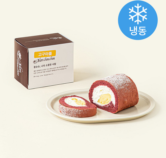 Monchouchou 고구마롤 하프 (냉동), 221g, 1개