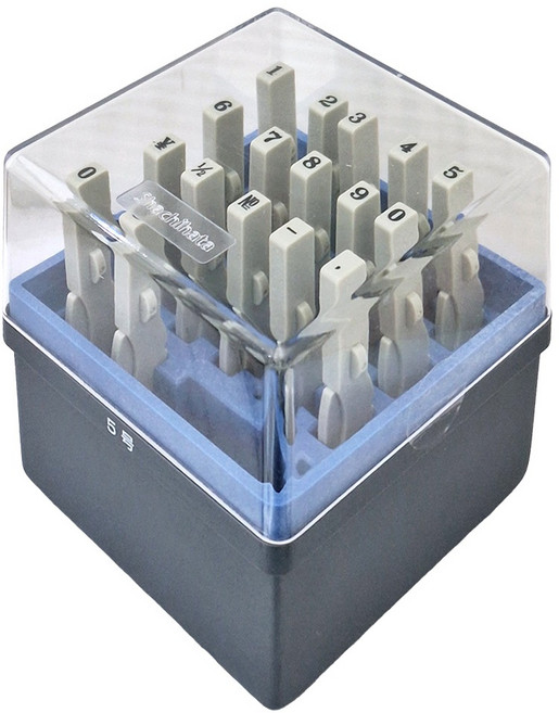 Shachihata 寫吉達 數字連結章 明朝體 5號, 黑色 + 灰色, 1組