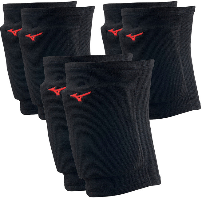 Mizuno 美津濃 成人用護膝 排球護膝 黑紅 v2tyb08696 l, 3雙