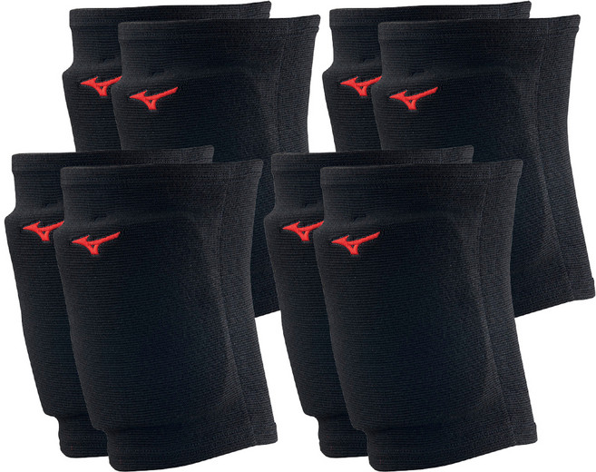 Mizuno 美津濃 成人用護膝 排球護膝 黑紅 v2tyb08696 l, 4雙