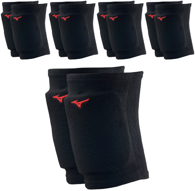 Mizuno 美津濃 成人用護膝 排球護膝 黑紅 v2tyb08696 l, 5雙